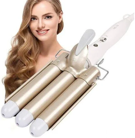 3 Barrel Hair Waver Curling Iron – Professional Deep Wave Hair Curler